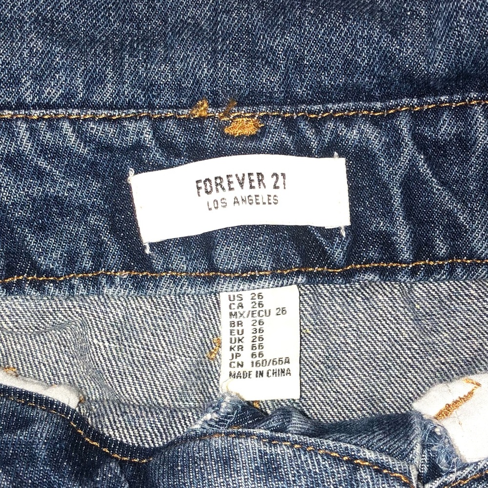 Forever21 HighWaist Jean Shorts sz 26 - Picture 3 of 9
